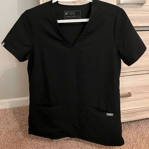 Figs black scrub top